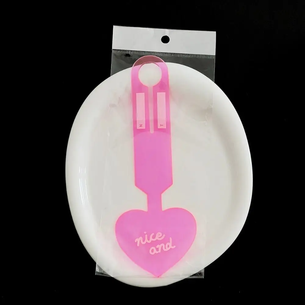 Colorful Love Shape Luggage Tag Airplane Suitcase Tag Boarding Pass Fluorescent Baggage Tag Consignment Identification Tag