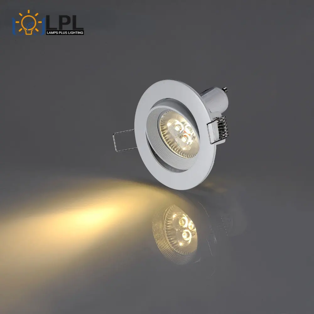 

6pcs Ceiling Spot Light Frame LED Halogen MR16 GU10 Recessed Light Spotlight Housing Round Nickel Fixture Bulbs Fittings