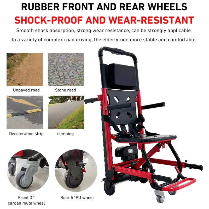 Electric Powered Stair Climbing Wheelchair Wheel Chair For Disabled Stair Climber Patient Cost Of Folding Wheelchair