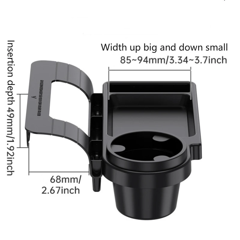 1pc Multifunctional Car Organizer Box With Cup Holder Drink Holder Side Door Window Phone Slot Hanging Storage Rack For Vehicle