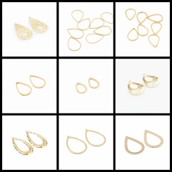 Hammered Charms,Brass Drop Shaped Pendant,Findings Accessories For Diy Earrings Necklace Bracelet DIY Making,Jewelry Supplies