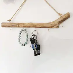 Wooden Hook Wall Mounted Driftwood Hook Fittings Centerpiece Simple to Use