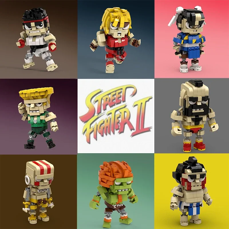 

Коллекционные фигурки Brickheadz Street Fighter II: Далсим, Вайолент Кен, Рю, Чун Ли, Бланка, Хонда, Гайл — конструкторы, игрушки, подарки