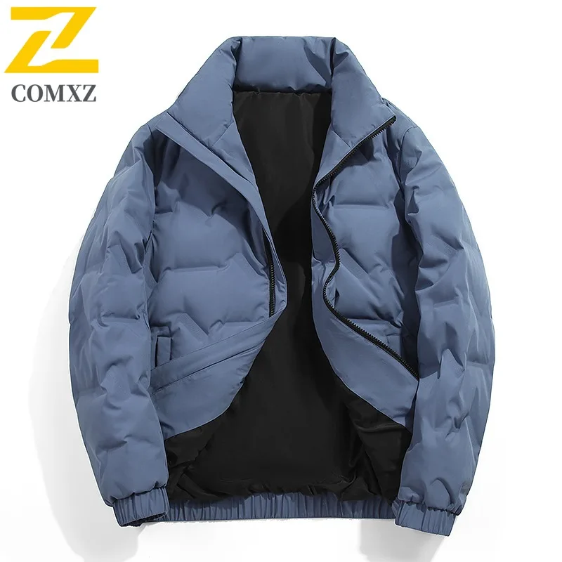 COMXZ سترة مبطنة جديدة عالية الجودة متعددة الاستخدامات دافئة خفيفة الوزن ثلجي باركر معطف السفر مريحة أسفل سترة ملابس للرجال #4