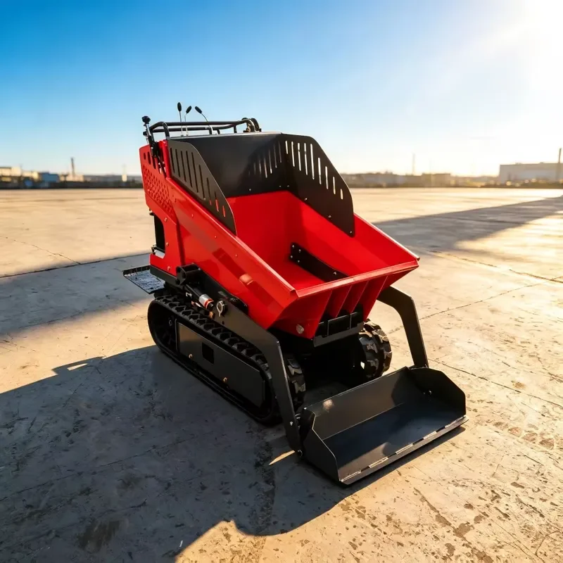 1100lbs Petrol Tracked Carrier EPA Approved 500kg Crawler Power Barrow 6.5HP Hydraulic Tip Mini Garden Loader Hilly Steel