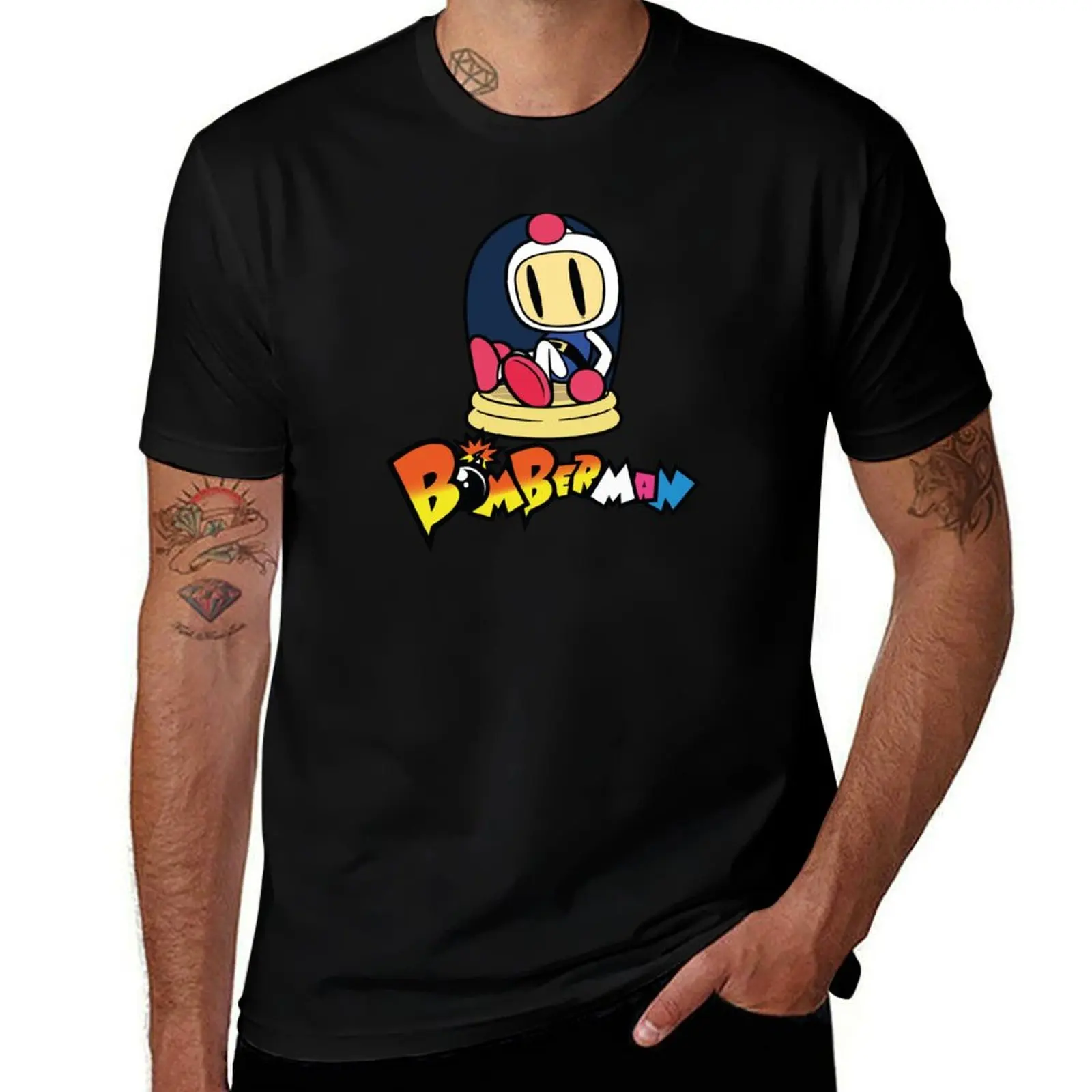 Bomberman arcade game funny tee T-Shirt Trendy Print Short Sleeve T-Shirt