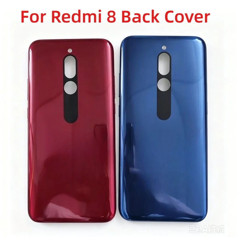 For Redmi 8 M1908C3IC MZB8255IN M1908C3IG M1908C3IH Back Battery Cover Rear Housing Door Case Battery Cover Replacement Parts
