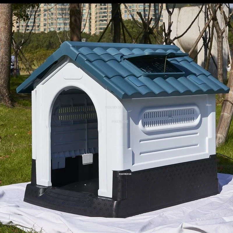 

Outdoor Winter Warm Dog Houses Large Dog Outdoor Rainproof Dog Cage Closed Pet Supplies Four Seasons Universal Plastic Kennel MC