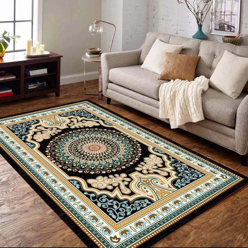 

VIKAMA Turkey Persian Bohemian Area Rug Large Carpet Rug for Living Room Bedroom Sofa Doormat Home Decoration Non-slip Floor Mat