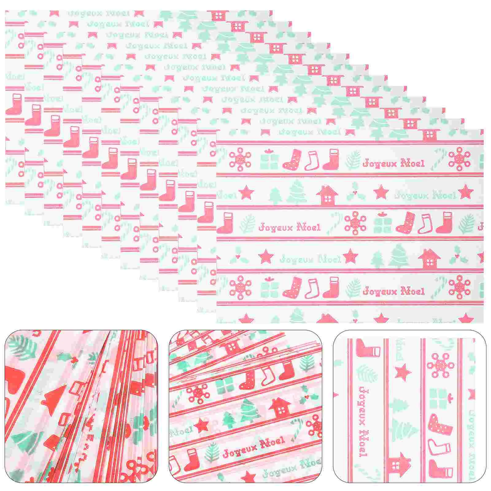 

500 Sheets Nougat Wrappers Wrapping Paper Christmas Candy Sweets Packing Cookie Cardboard Chocolate Treats