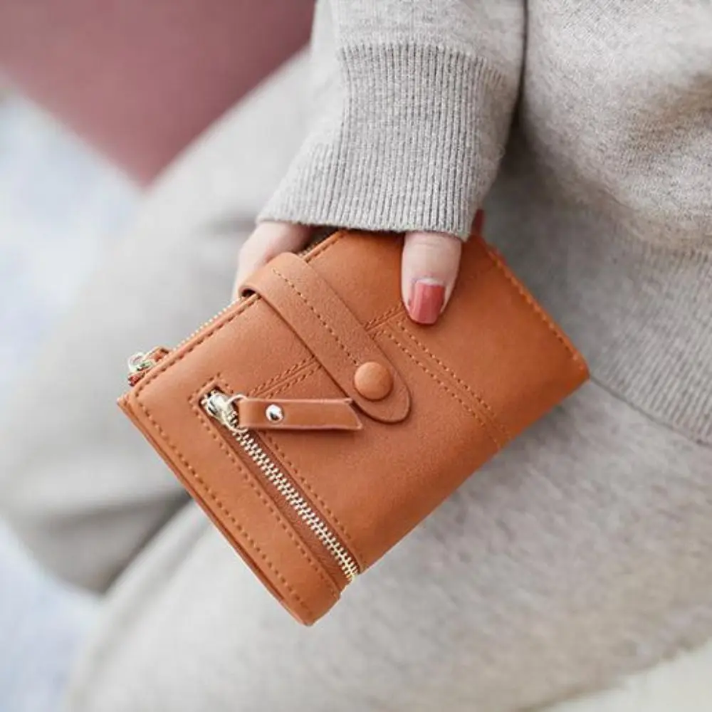 

Simple Folding Short Women Wallets Waterproof Multi-card Slot Women Card Bag PU Leather Lightweight PU Leather Coin Purse Ladies