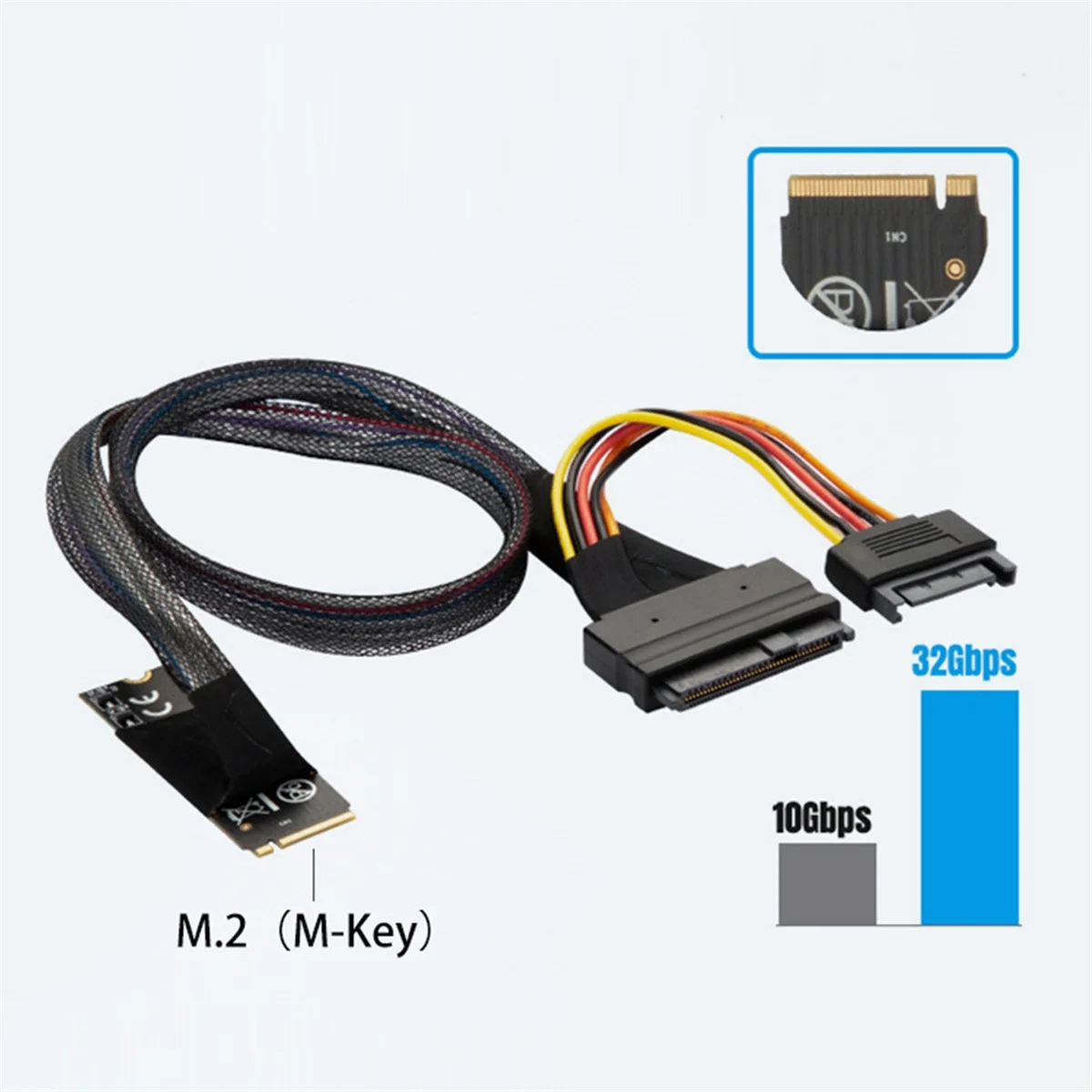 

N36R_DURABLE M2TO8639 M.2 M-Key to U.2 SFF-8639 Adapter Cable