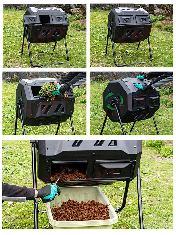 2025Composting Bin Garden Tipping Bucket Outdoor Courtyard Fermentation Bin, Organic Fertilizer Fallen Leaves, Composting Bin