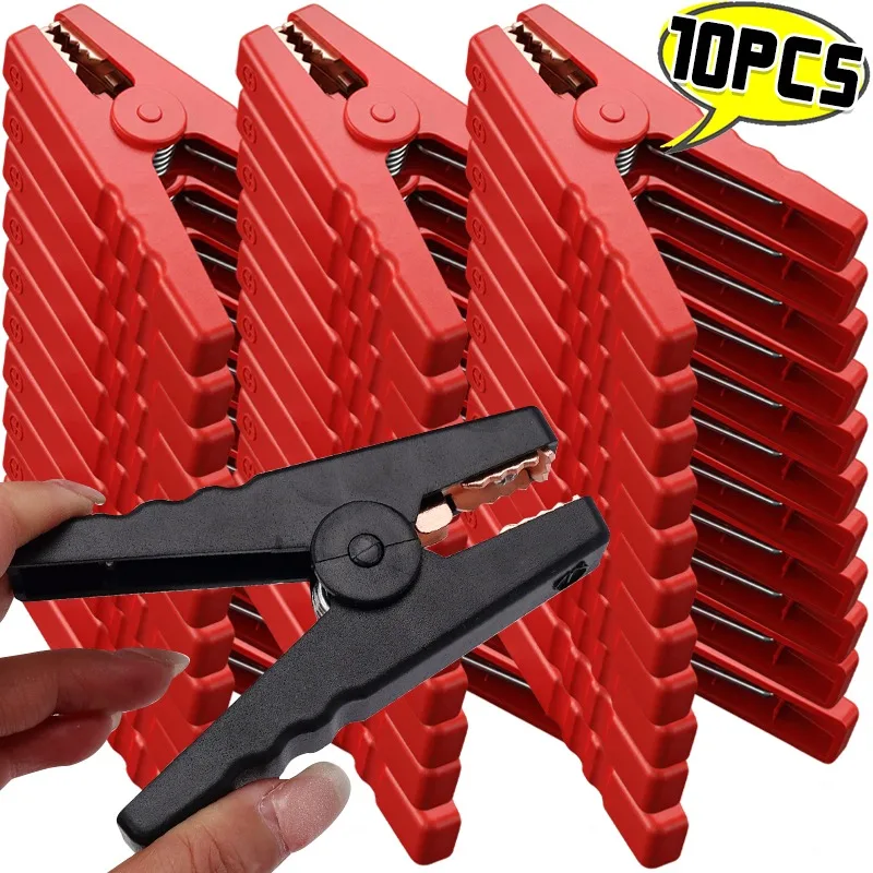 Red Black Alligator Clips Large Automotive Replacement Batteries 100A Alligator Insulating Clips Jumper Cables Boost Clamps