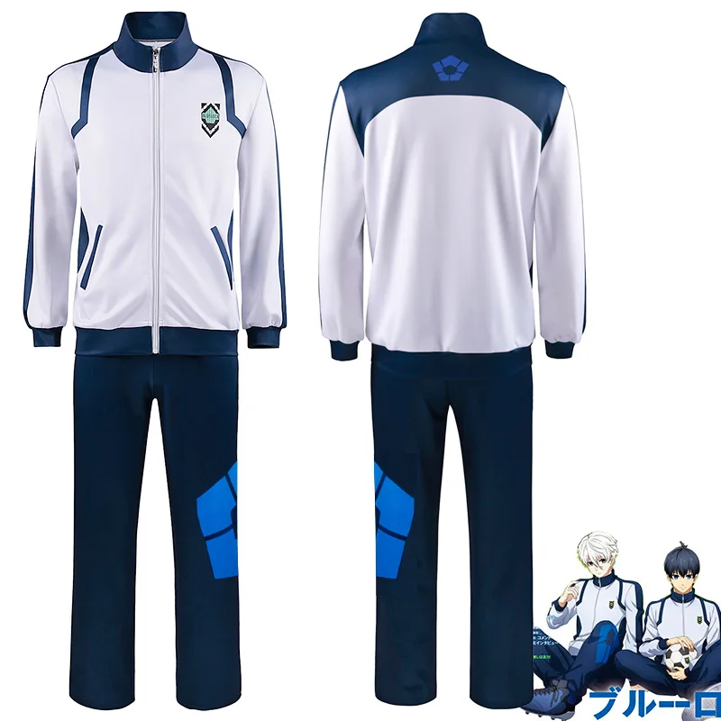 Anime Blue Lock Cosplay Isagi Yoichi Chigiri Reo Nagi Bacira Costume Jacket Pant Football Jersey Sportswear Wig School Tracksuit