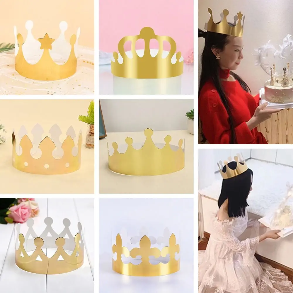 10Pcs/set Kids Children King Crown Adults Birthday Party Celebration Hat Decoration Party Headwear