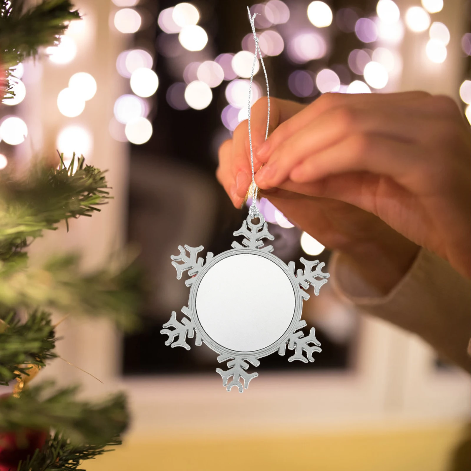 

3Pcs Xmas Pendant Heat Transfer Blank Sublimation Christmas Tree Decor Xmas Snowflake Sublimation Pendant Christmas Layout Prop