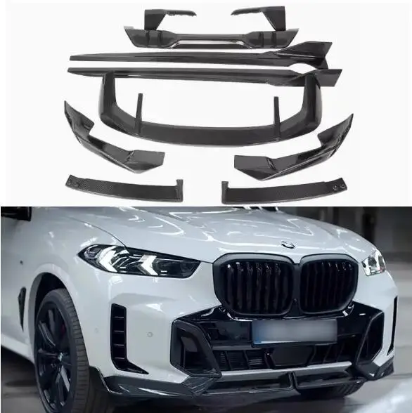 

Бампер для BMW G05 X5 2023 2024 2025, передняя губа, задний багажник, диффузор, крышка, боковая юбка, спойлер на крышу, комплект для тела из настоящего углеродного волокна MP