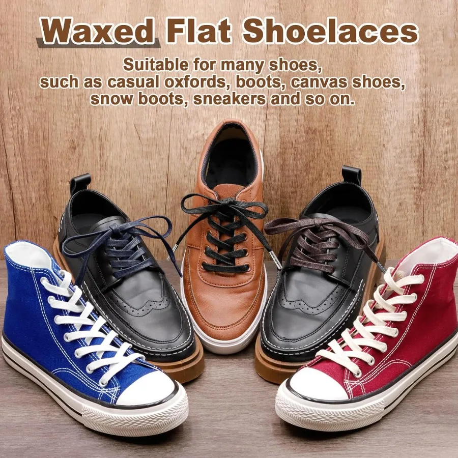 قطن مشمع مسطح: أربطة أحذية شمعية للأحذية الرياضية 2 ص