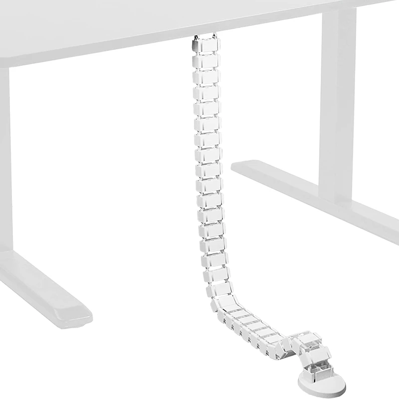 Altura ajustável Desk Cable Management Kit, quatro entradas Praça Wire Storage Box