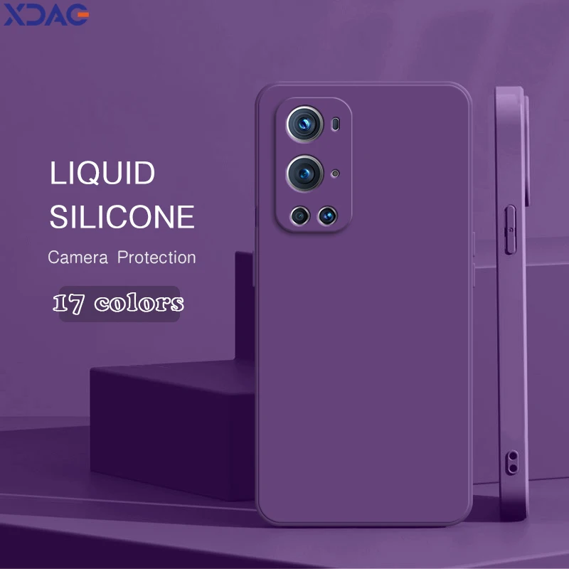 

Coque Phone Case for Oneplus 9 Pro 9Pro 9R T 9RT 5G Lens Protection Liquid Silicone Internal Flocking Shockproof Soft Back Cover