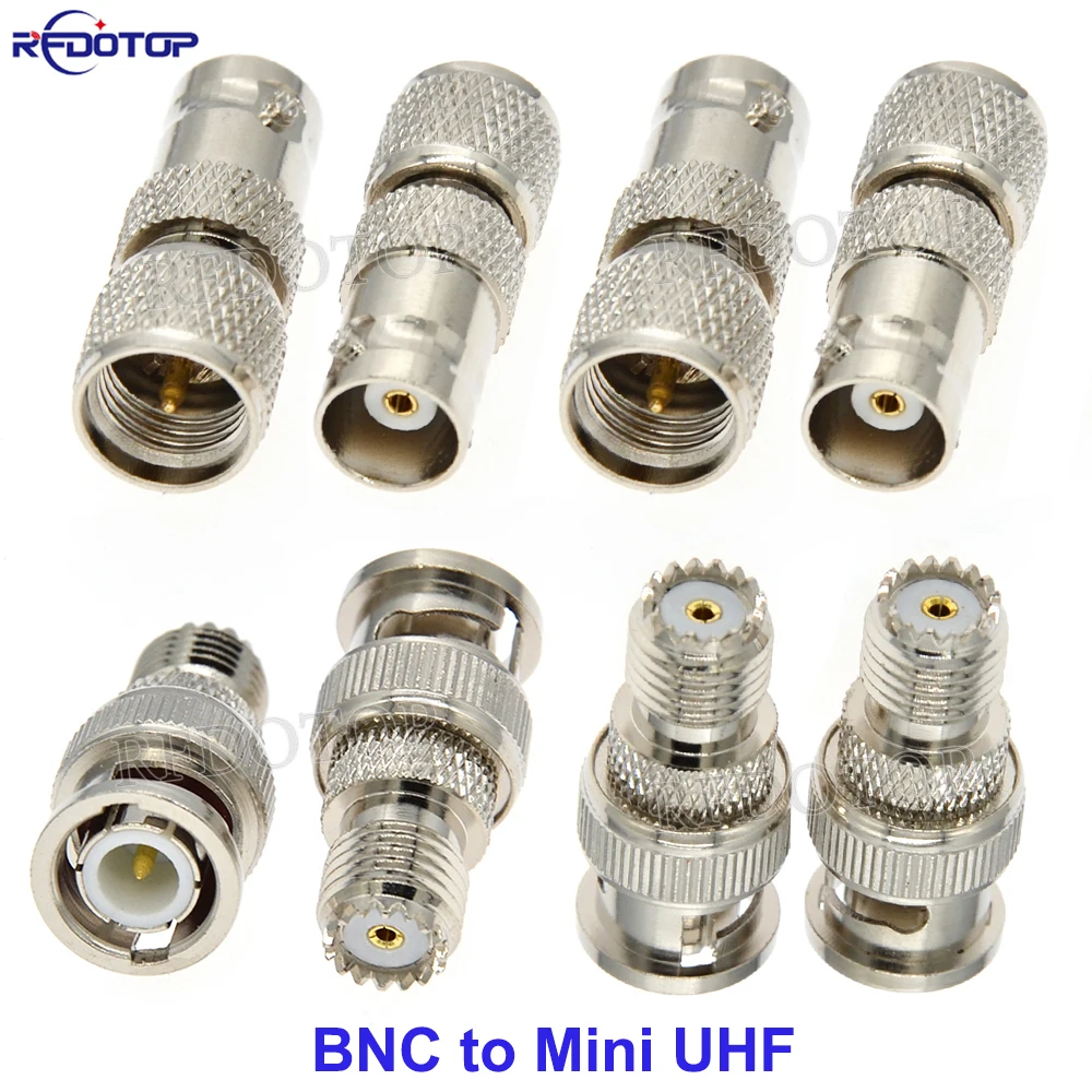 1Pcs BNC to Mini UHF RF Coaxial Antennas Connector RF Coax Adapter 50Ohm