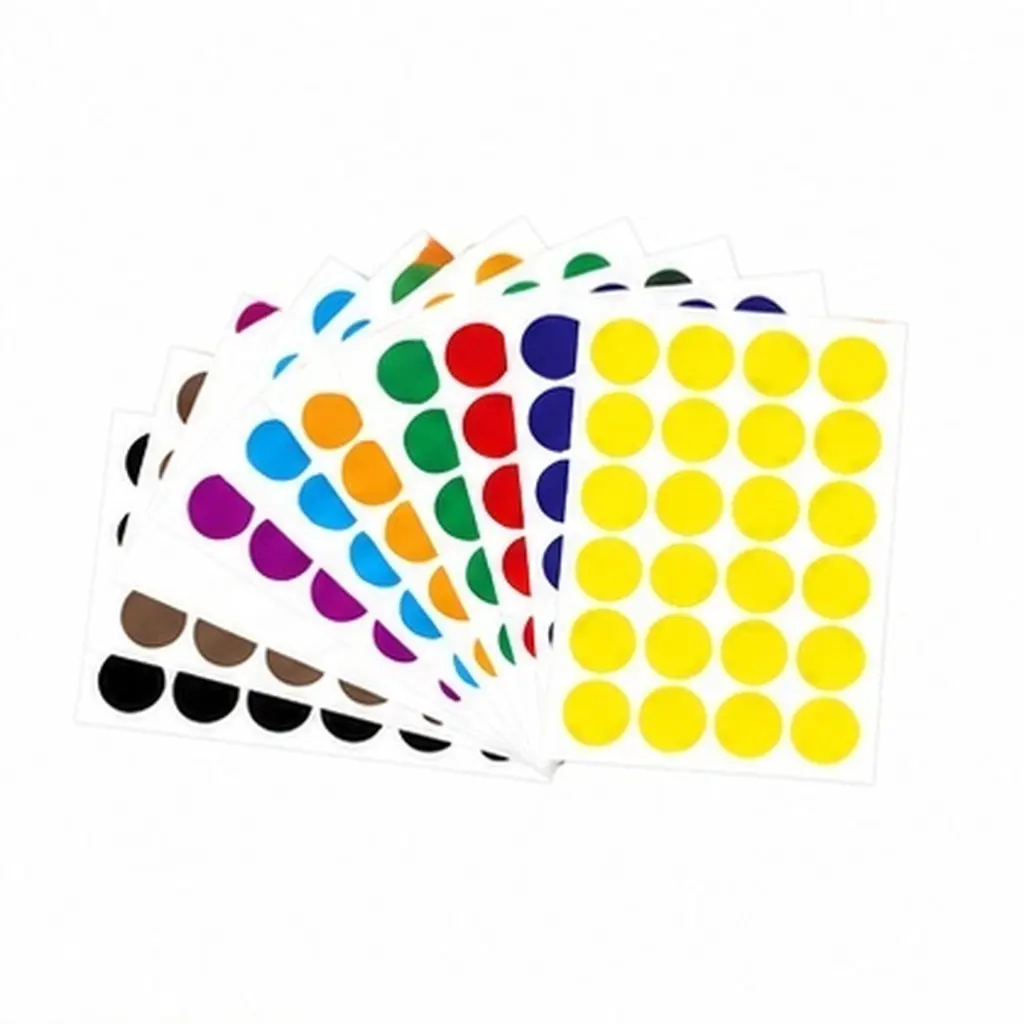 50 Sheets Colored Dot Stickers Round Adhesive Labels Small Circle Stickers for Daily Use Home Office Storage Kitchen Seasoning