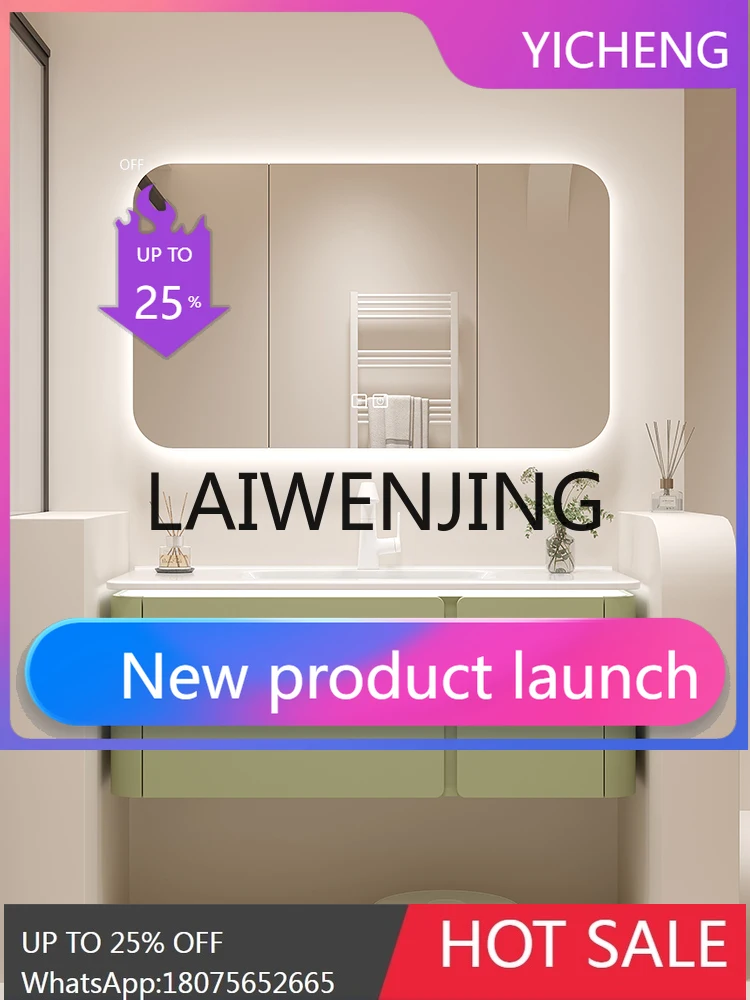 

LYY Summer Garden/Avocado Green Bathroom Cabinet Combination Keliai Integrated Washstand