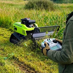 China Makes Small Crawler Lawn Mower Agricultural Weeding Robot Home Garden Wireless Remote Control Lawn Mower Customized Sale