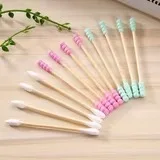100PCS Double-Ended Cotton Swabs, Soft Ear & Nose Cleaning Sticks, Makeup Applicators for Beauty Care