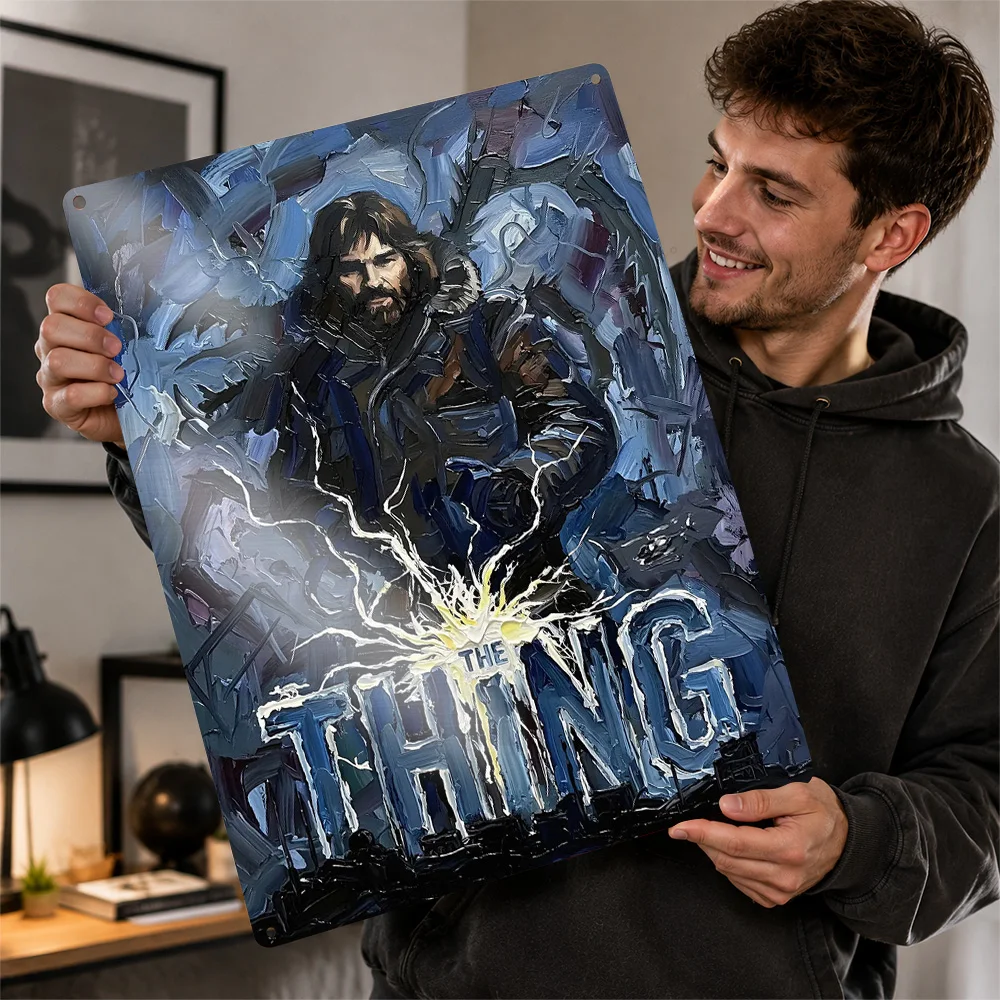 The Thing Movie Metal Poster Perfect Gift for Fans Lovers Personalized Wall Art Metal Sign for Living Room Interior Decoration