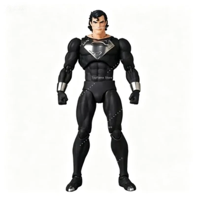 En stock: Figura de acción coleccionable Medicom MAFEX Superman: La Muerte y la Regresión de Superman, Set Negro Kryptoniano, Reeditación, Regalo