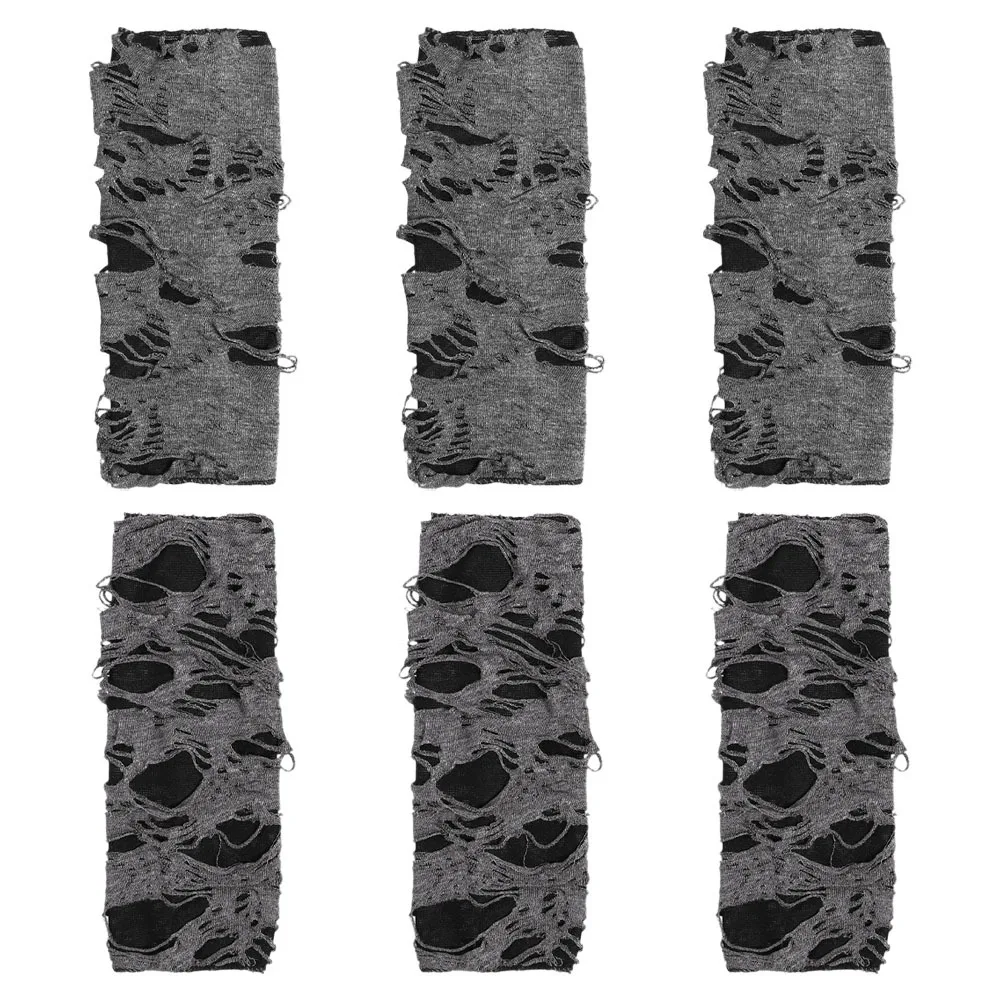 

3Pairs Punk Fingerless Gloves Black Lace Ripped Gothic Halloween Arm Warmers for Party Costume Cosplay Gothic Clothes for Women