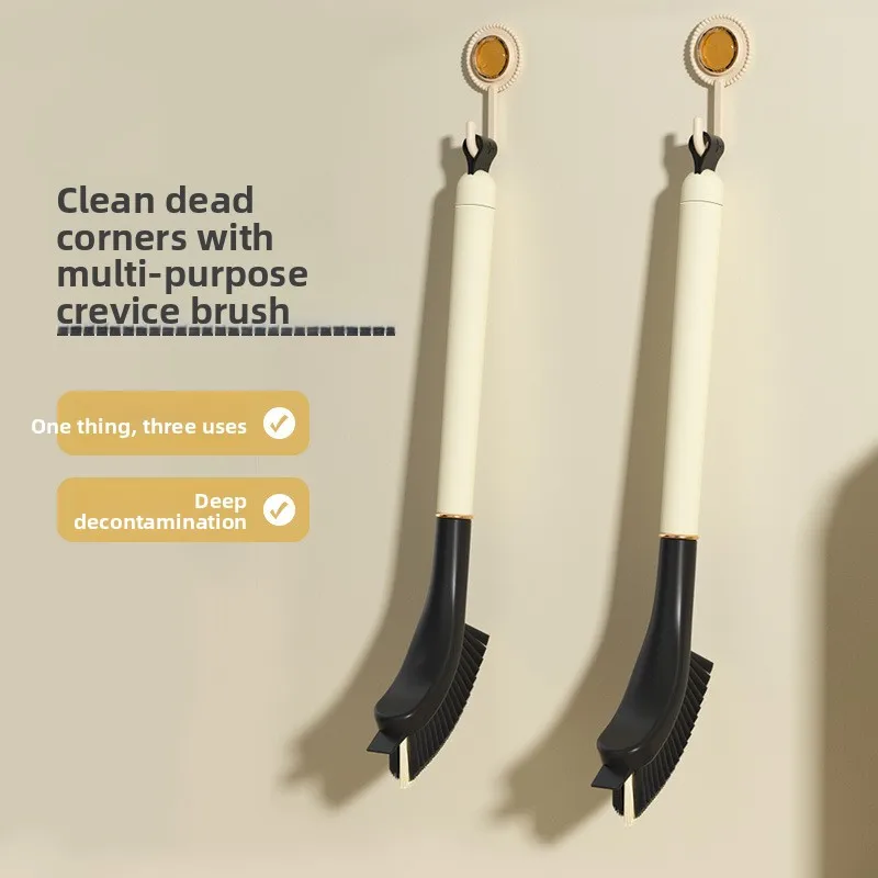 Hard bristle crevice brush with tweezers, multifunctional household cleaning brush, blind spot cleaning, soft bristle brush