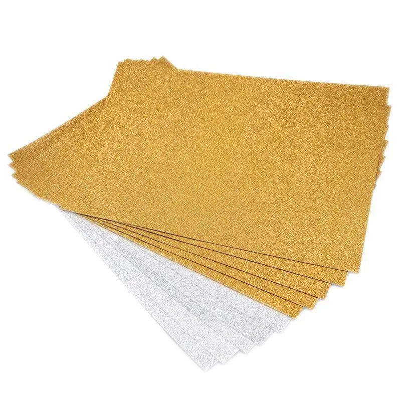 10pcs 250g Gold Glitter Pearl Paper Coloured Gold Powder Christmas Paper A4 Craft Card Shaped Cardstock Wedding Decorations - view 4
