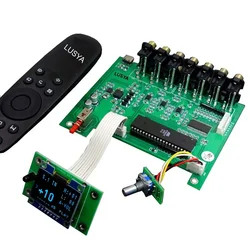 DLHiFi F11 M62446 Preamp 5.1 6 Channel Fully Independent Remote Control OLED Display For HiFi Amplifier DAC