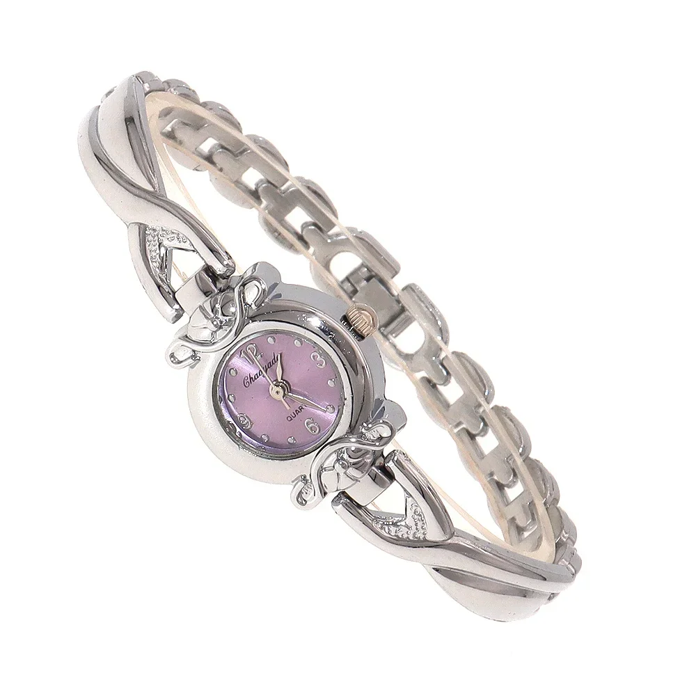 Jam Tangan Wanita Mewah Model Liontin Gelang untuk Wanita Muda dan Remaja Perempuan, Tahan Air, Hadiah, Tali Tipis, Jam Tangan Emas Wanita