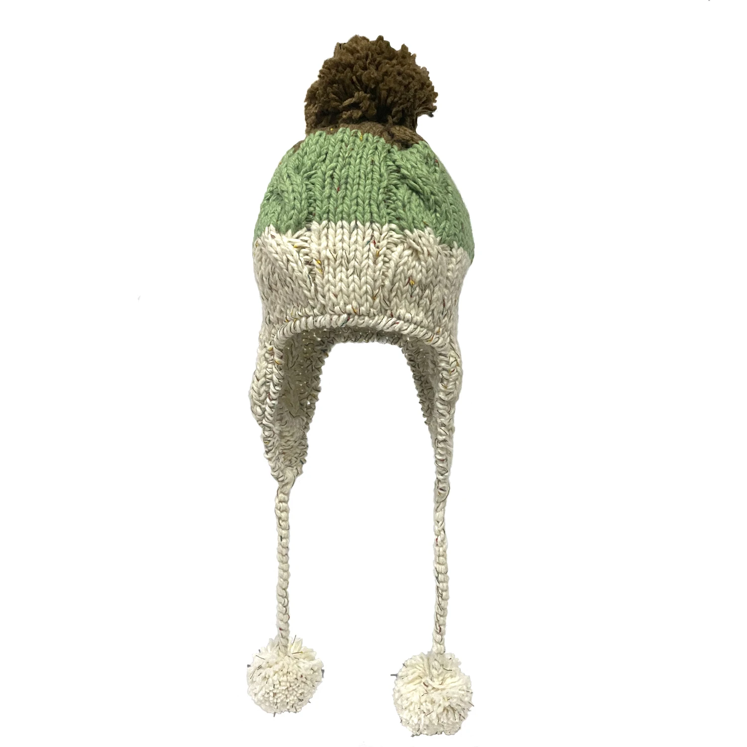 BomHCS Crochet Handmade Knitted Pompom Ball Beanie Braided Winter Warm Hat