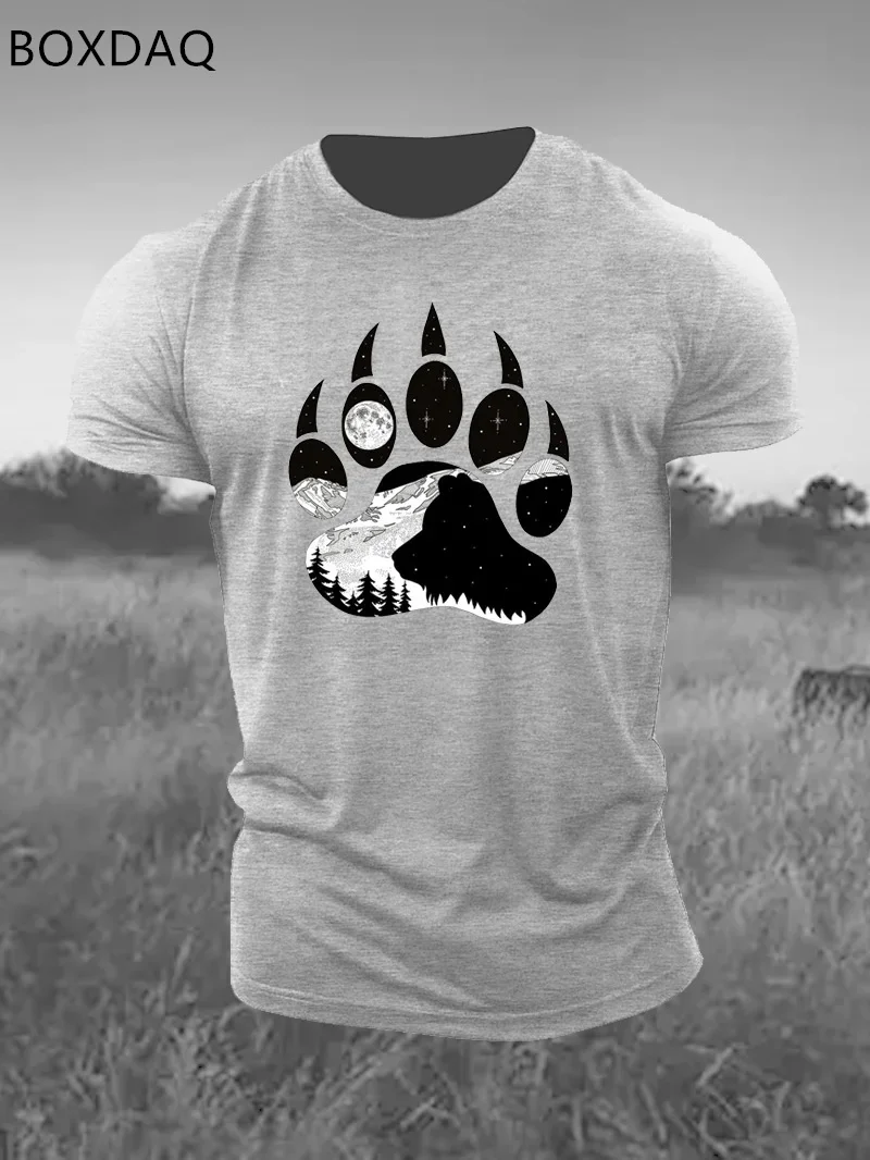 Beast Claw Seal Men\'s T-Shirts Summer Short Sleeve 3d Print Gym Sports Tops Loose O-Neck Casual Fitness Workout Sporty Male Tees