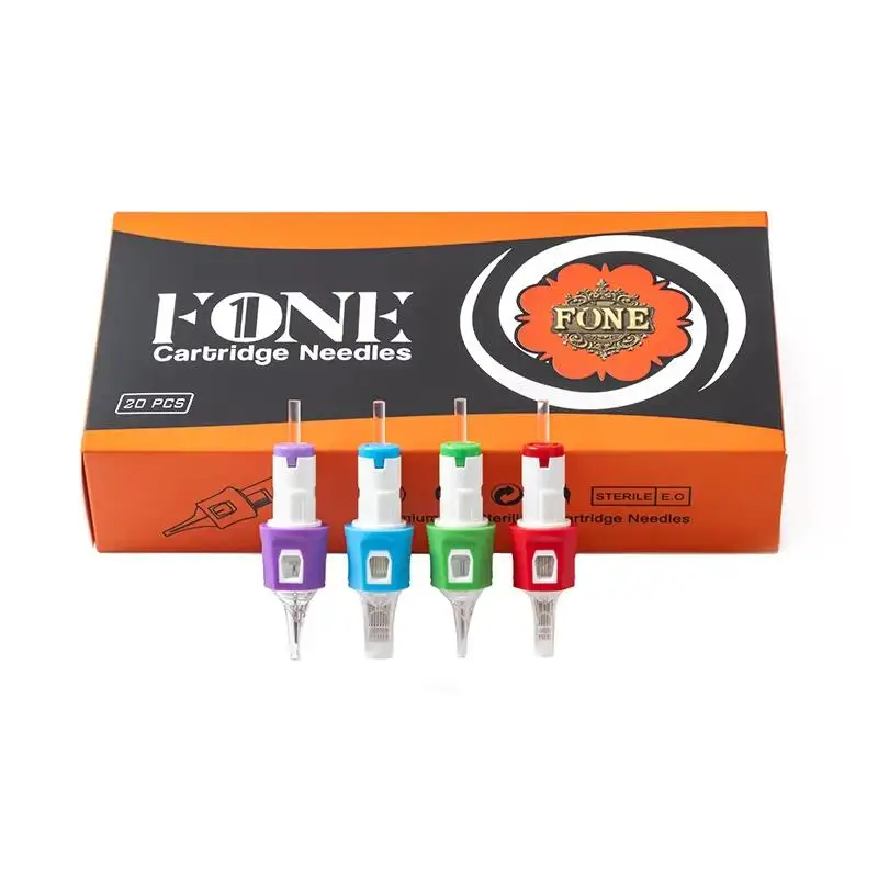 

FONE Tattoo Cartridge Needles RL/RM #10 0.30mm Disposable Sterilized Safety Tattoo Needle 20Pcs for Tattoo Machine