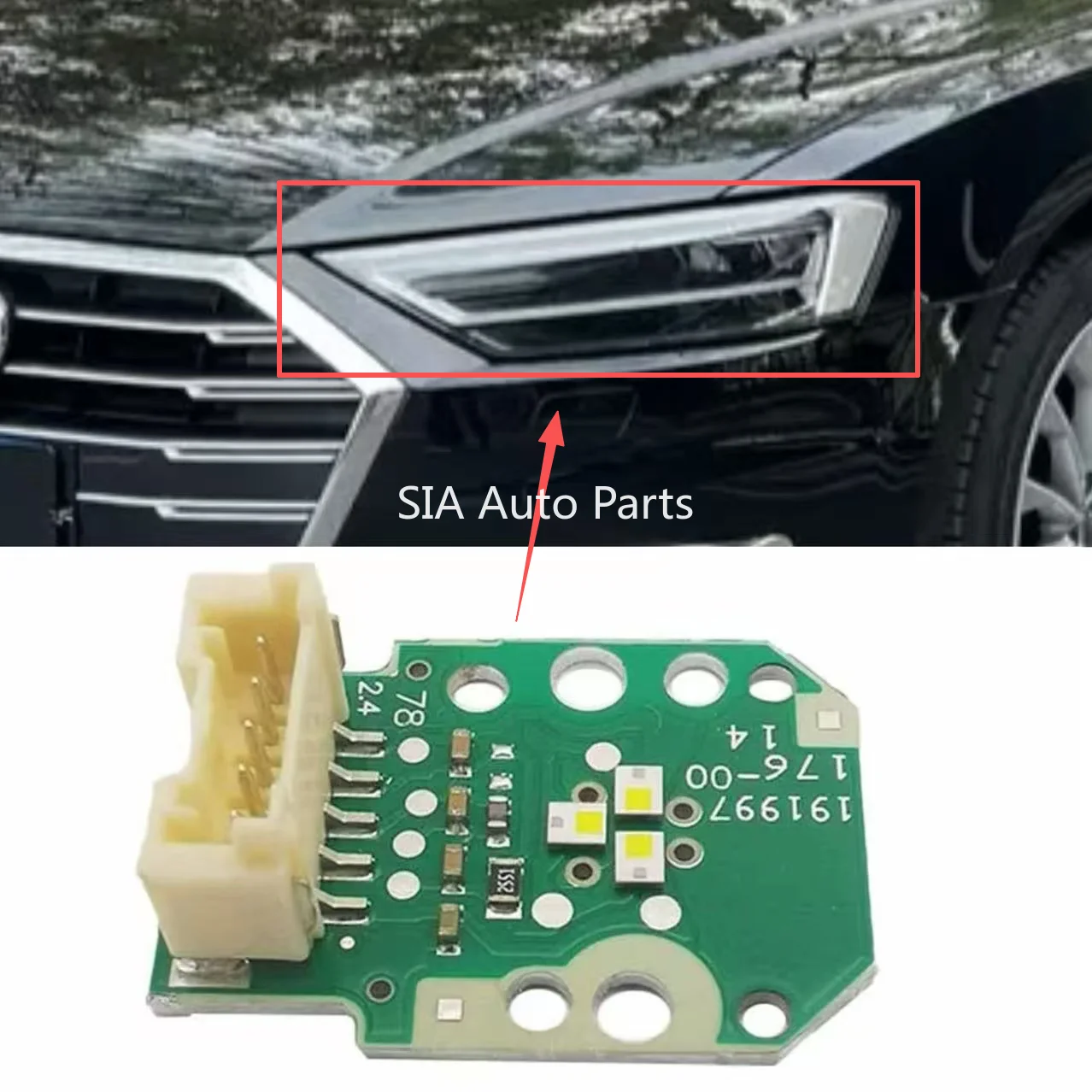 

For Audi A8 S8 Xenon Headlight Daylight Replace OE# 4H0941475 4H0941476 White Lightsource Daytime Running Lightsource Boards