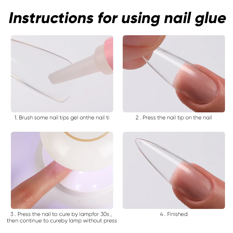 10pcs Fast-Dry Nail Glue Acrylic False Nail Tips Glue Gel For Fast Extension Super Bond Rhinestones False Nails Mini Glue