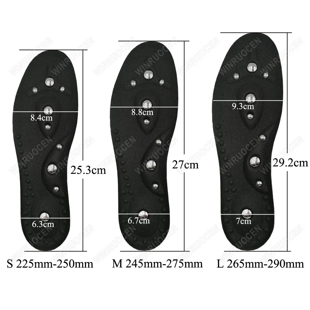 Semelle intérieure orthopédique de soutien de la voûte plantaire, thérapie magnétique, semelles de Massage des points d'acupuncture des pieds pour hommes, semelles de santé Anti-fatigue