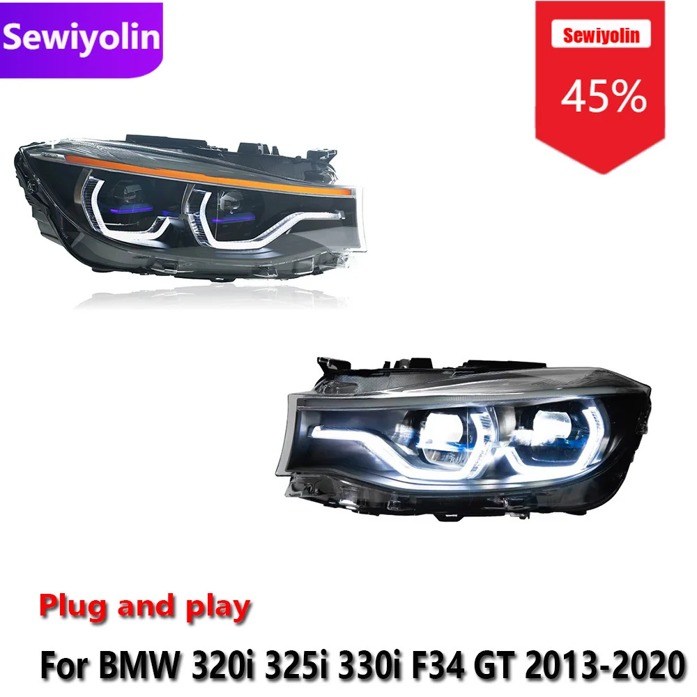 

Car DRL LED Headlight Assemblies For BMW 320i 325i 330i F34 GT 2013-2020 Fog DRL Brake Turn Signal Lamp Plug and Play