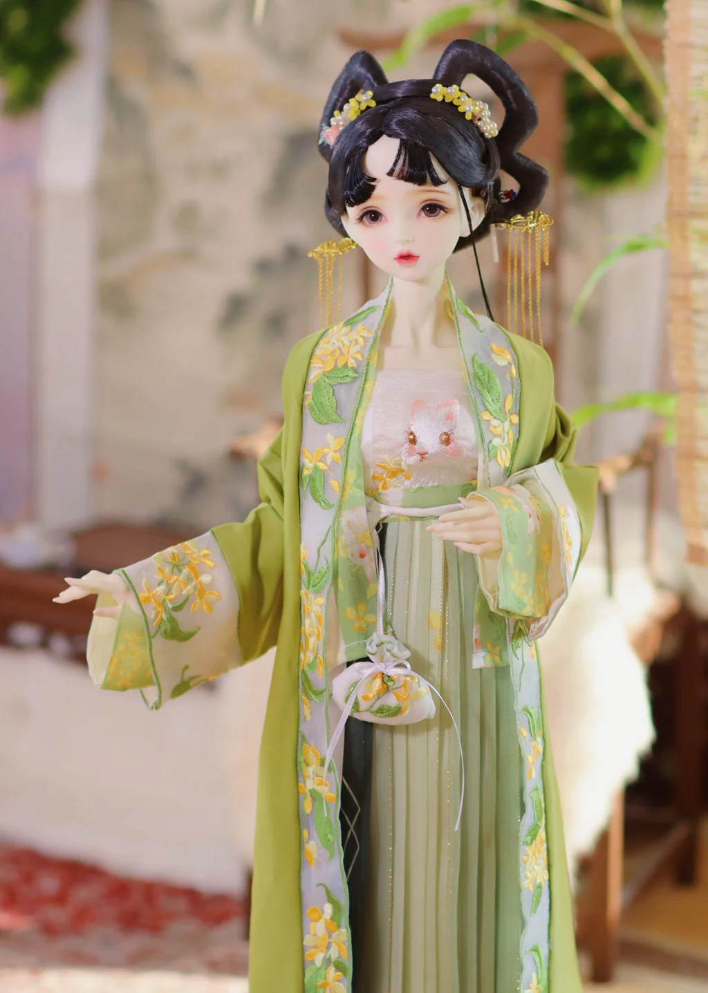 1/4 1/3 Scale BJD Clothes Ancient Costume Chinese Hanfu Fairy Dress Outfit For BJD/SD MSD SD13 Big Girl Doll Accessories A1244