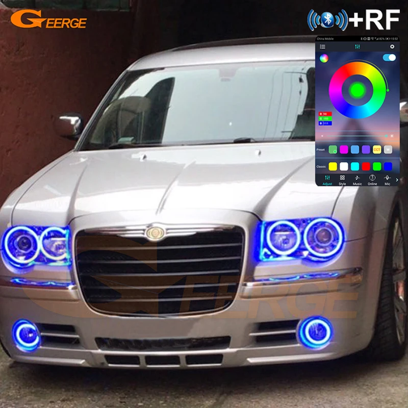 

Для Chrysler 300 C 300C 2004 2005 2006 2007 2008 2010 BT App RF дистанционное управление многоцветный ультра яркий RGB светодиодный светильник ангельские глазки