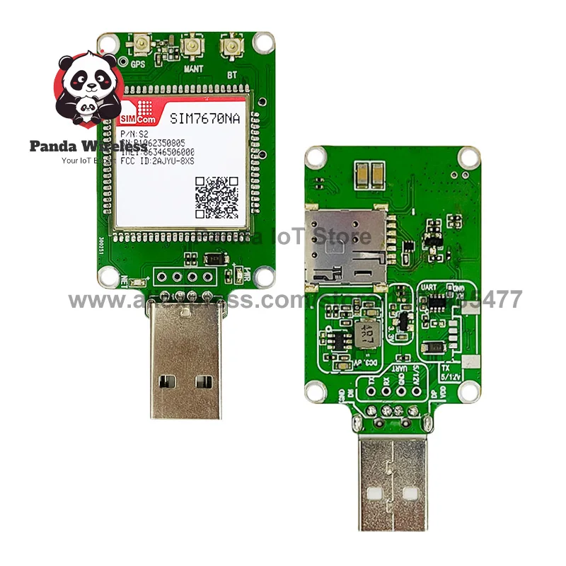 SIM7670NA SIM7670NA-MNGV SIM7670NA-LNGV Dongle USB LTE CAT1, dengan GPS 1pcs LTE-FDD: B2/B4/B5/B12/B13/B66 LTE CAT1+chip Qualcomm
