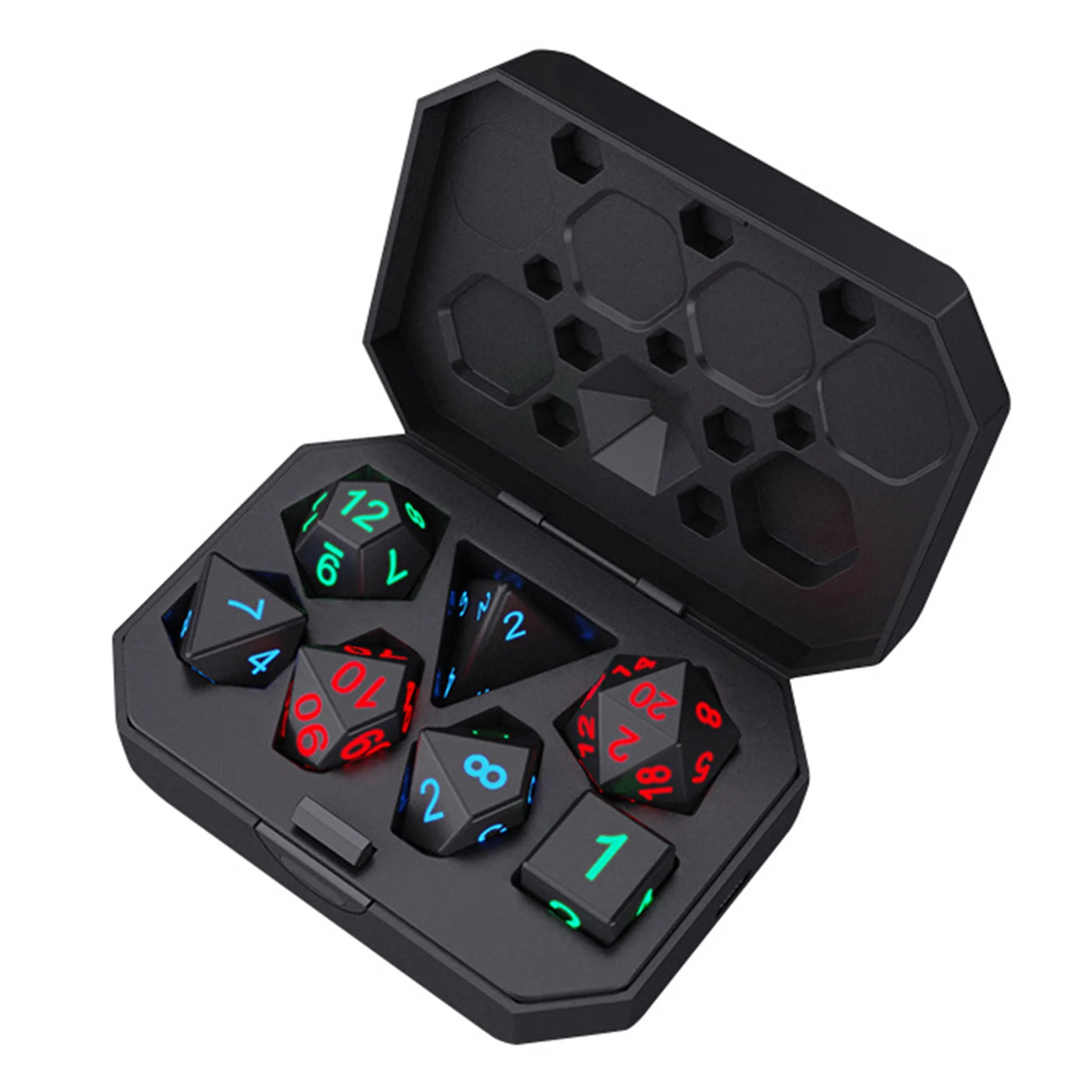 

Luminous DND Dice Light Up Dice With Charging Box RPG Polyhedral Dice Set For Board Game Party RPG D4 D6 D8 D10 D12 D20