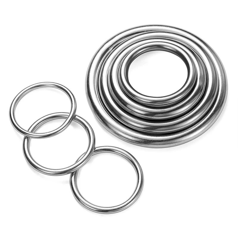 Leijiu Nahtloser Kreisring SUS304 A2-70 Edelstahl O-Ring Geschweißte Ringe Massiver Nahtloser Stahlring M3 ~M16 Metall O-Ring – Detail 5