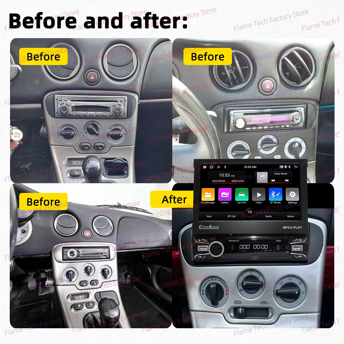 Android 1Din Stereo 7